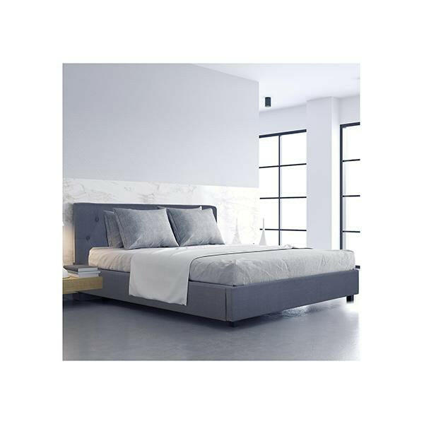 Capri Luxury Gas Lift Bed Frame Base And Headboard With Storage.