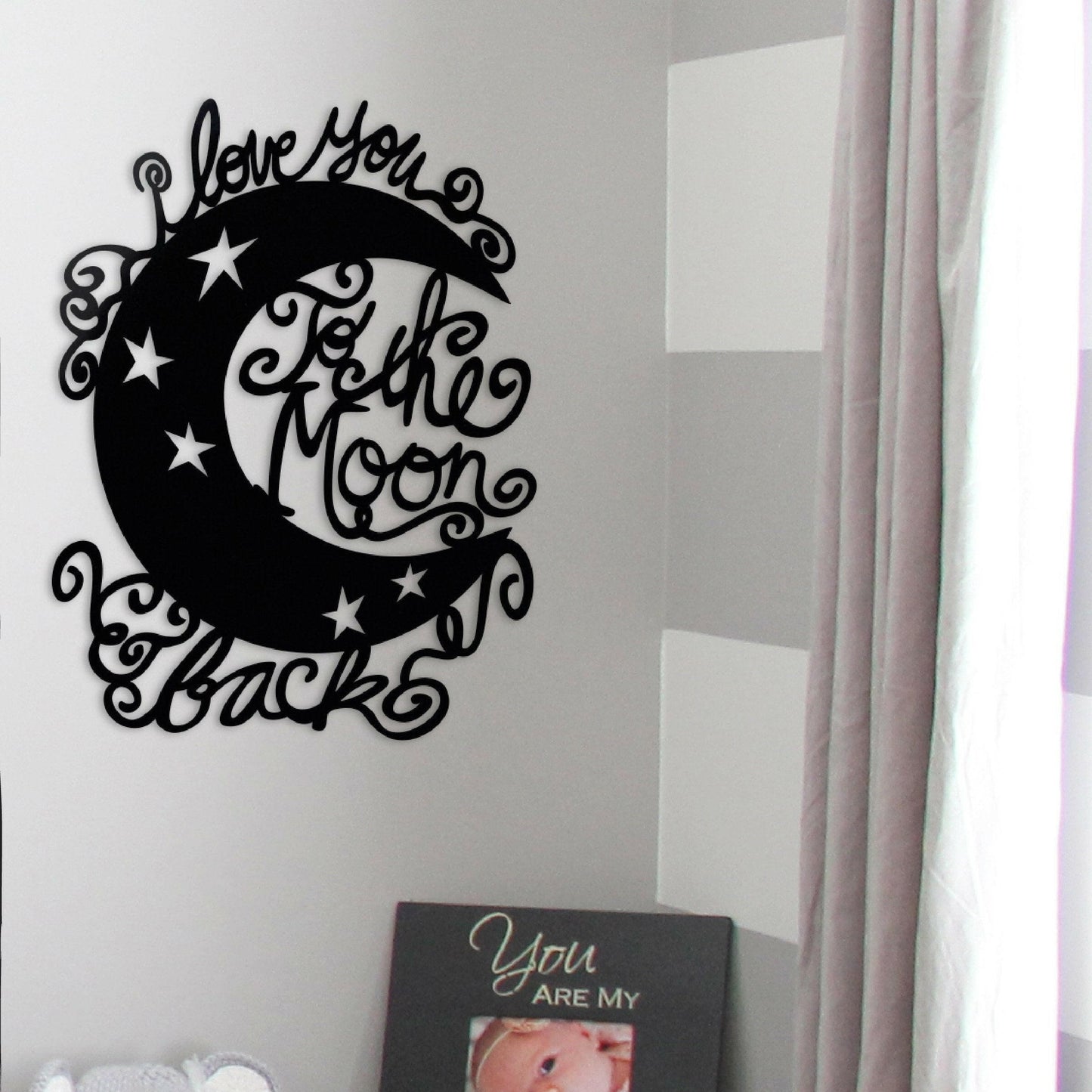 Moon and Back - Whimsical - Metal Wall Art/Decor.