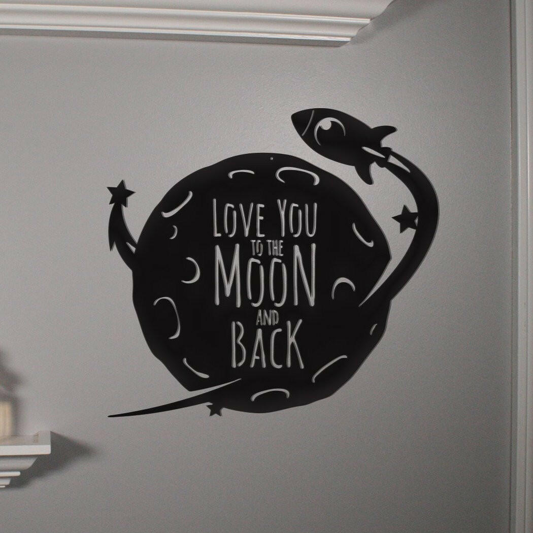 Moon and Back - Rocket - Metal Wall Art/Decor.