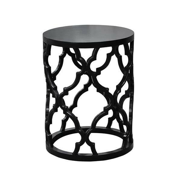 Mustique Side Table Black Reclaimed Timber.