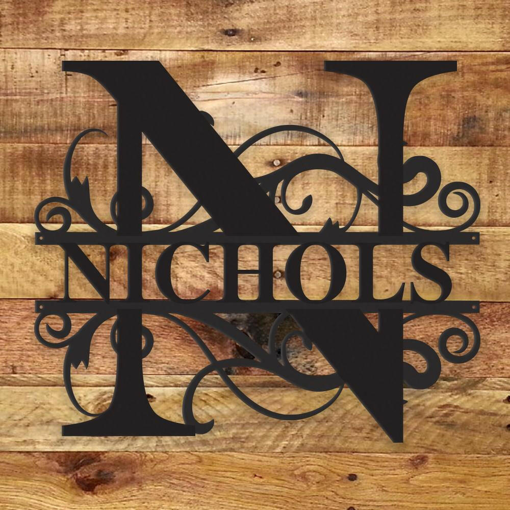 Fancy Monogram - Metal Wall Art/Decor.