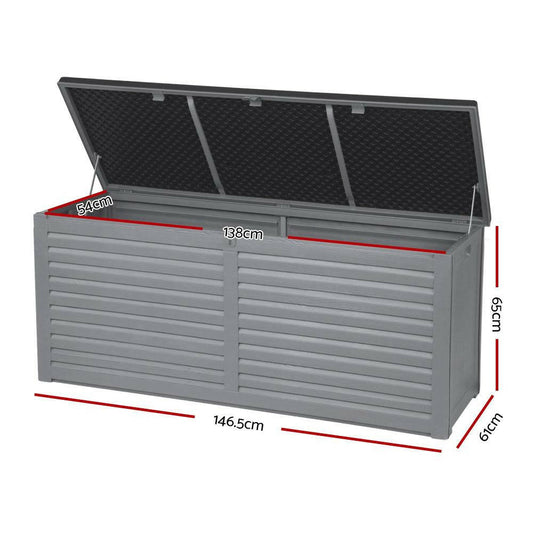 Gardeon Outdoor Storage Box 490L Bench Seat Indoor Garden Toy Tool.