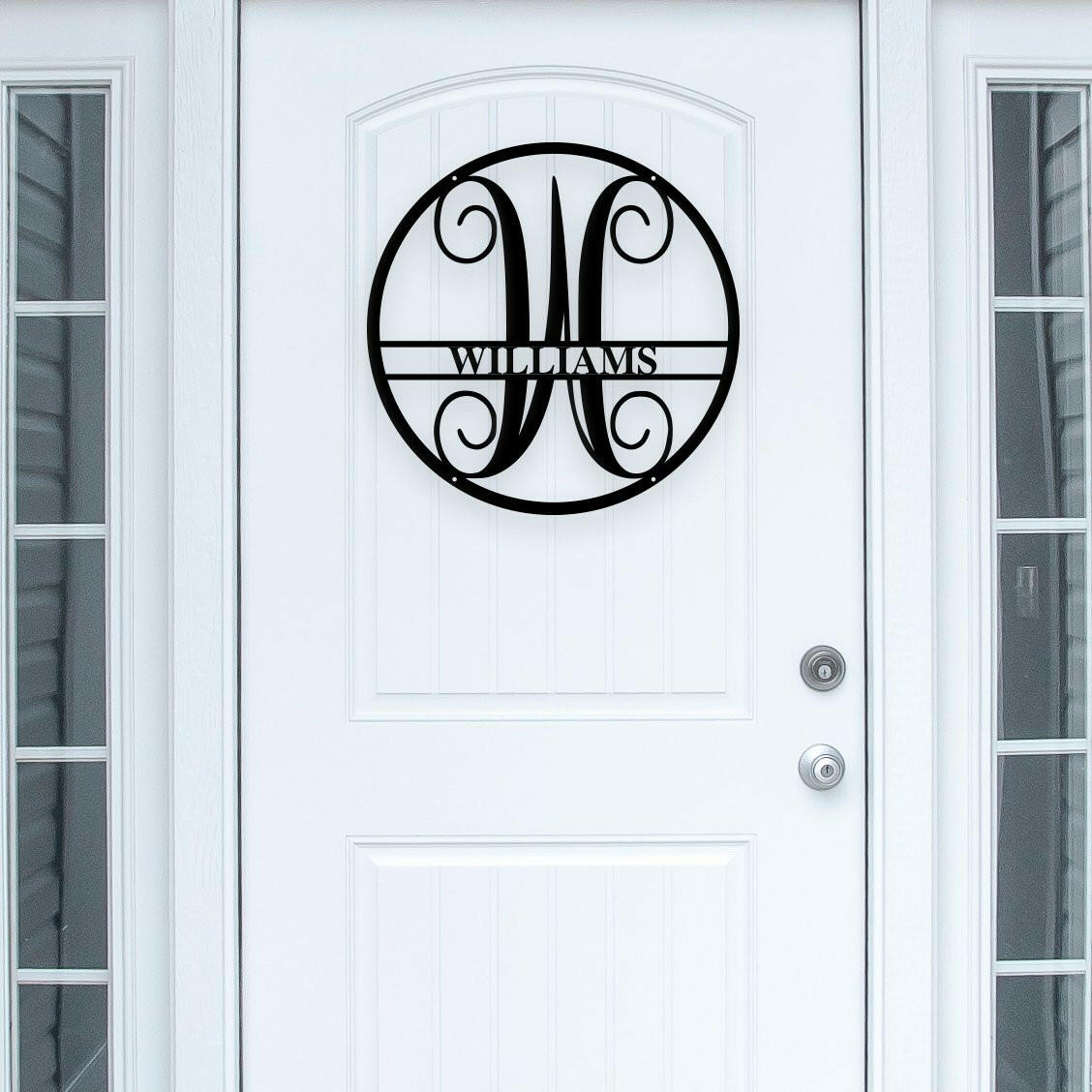 Circle Vine Monogram - Metal Wall Art/Decor.