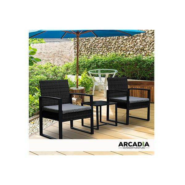 Outdoor 3 Piece Wicker Rattan Patio Set Garden Patio Home.