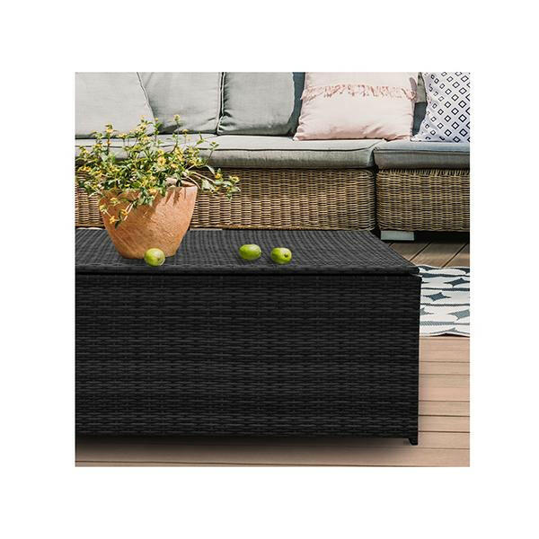 Outdoor Rattan Storage Box Garden Toy Tools Shed Uv Resistant.