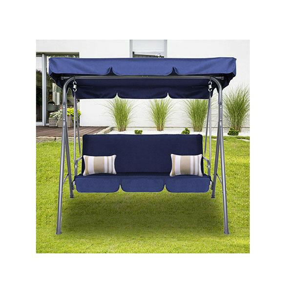 Outdoor Swing Bench Seat Chair Canopy Furniture 3 Seater Garden.