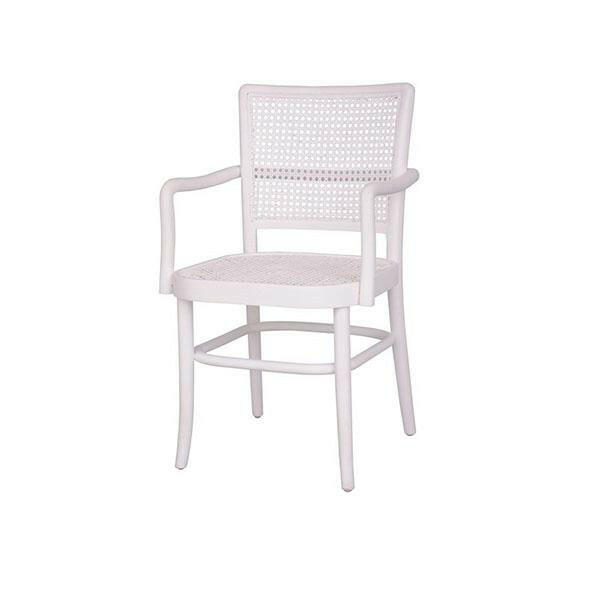 Palm Armed Rattan Dining Chair.