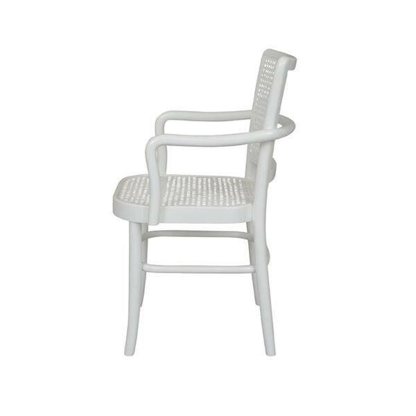 Palm Armed Rattan Dining Chair.