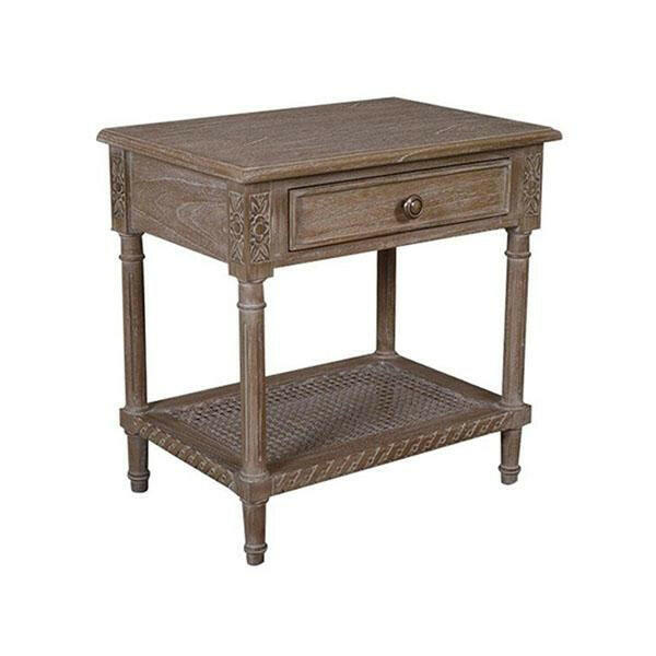 Polo Side Table Bedside Oak Wash.