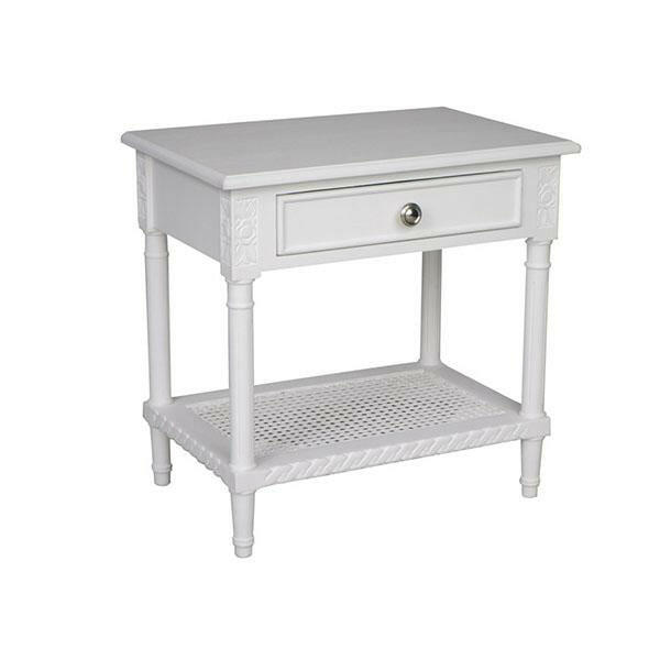 Polo Side Table Bedside White.