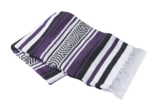 Hand woven yoga Blanket Striped