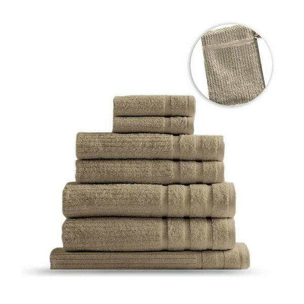 Royal Comfort Eden Egyptian Cotton 8 Piece Luxury Bath Towels Set.