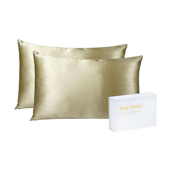 Royal Comfort Soft Silk Hypoallergenic Pillowcase Twin Pack.