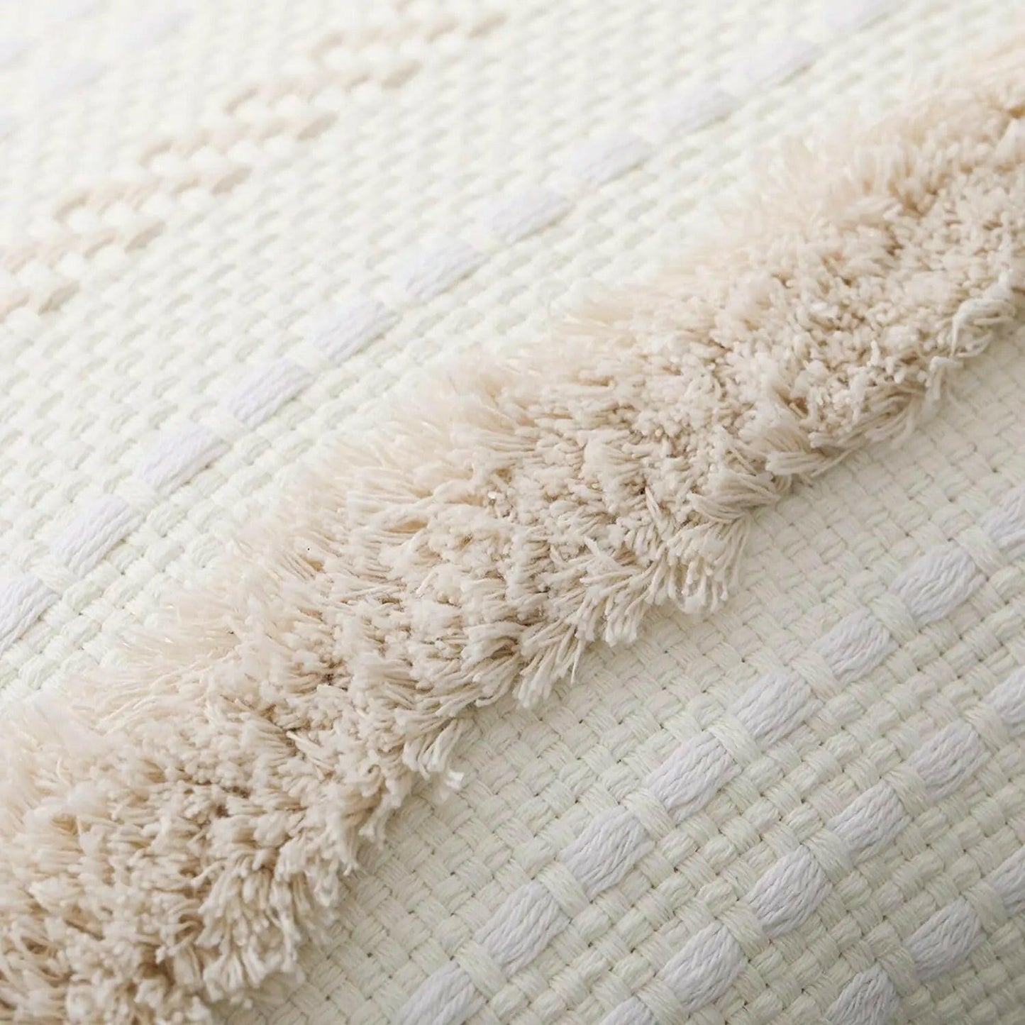 Tassels Neutral Woven Cushion Cover.