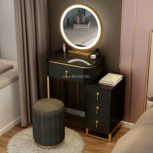 A Set Makeup Dressing Table with Mirror Slate Furniture Girl Bedroom.