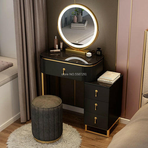 A Set Makeup Dressing Table with Mirror Slate Furniture Girl Bedroom.