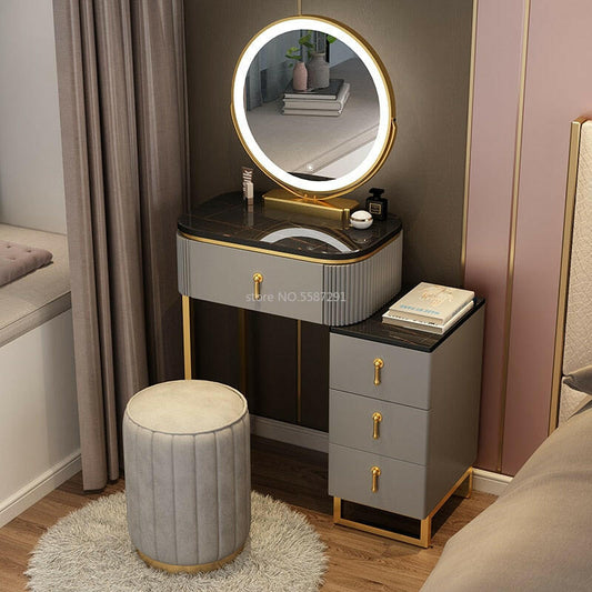 A Set Makeup Dressing Table with Mirror Slate Furniture Girl Bedroom.