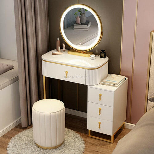 A Set Makeup Dressing Table with Mirror Slate Furniture Girl Bedroom.