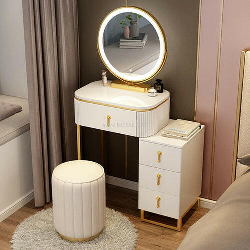 A Set Makeup Dressing Table with Mirror Slate Furniture Girl Bedroom.