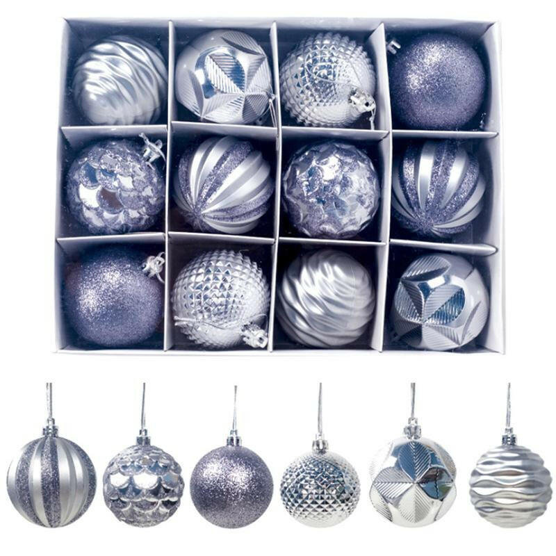 12 Pcs Christmas Supplies Gift Decoration Balls 6Cm.