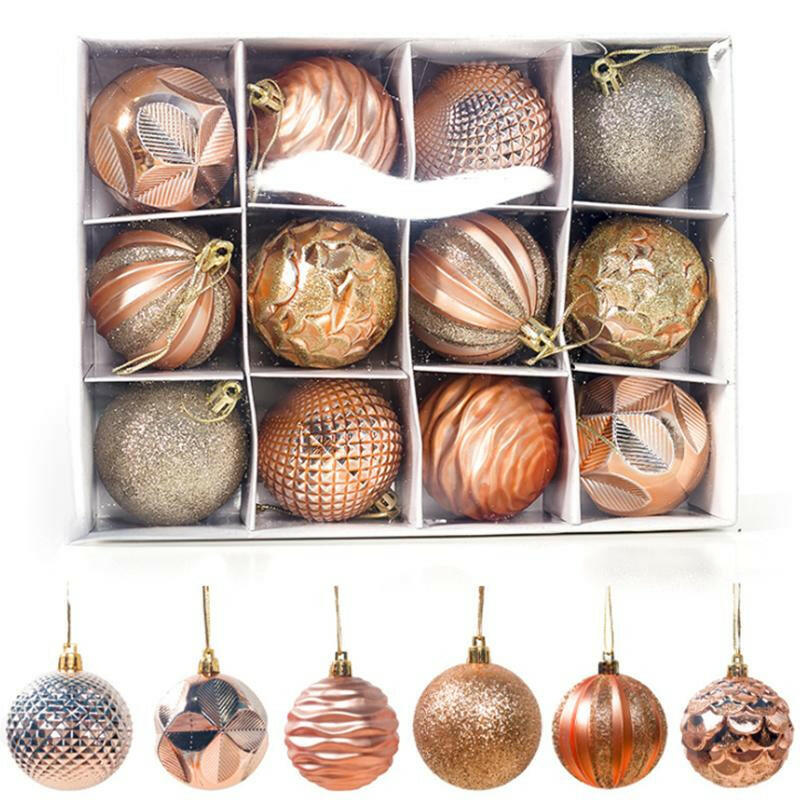 12 Pcs Christmas Supplies Gift Decoration Balls 6Cm.