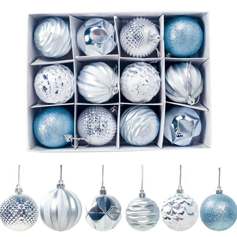 12 Pcs Christmas Supplies Gift Decoration Balls 6Cm.