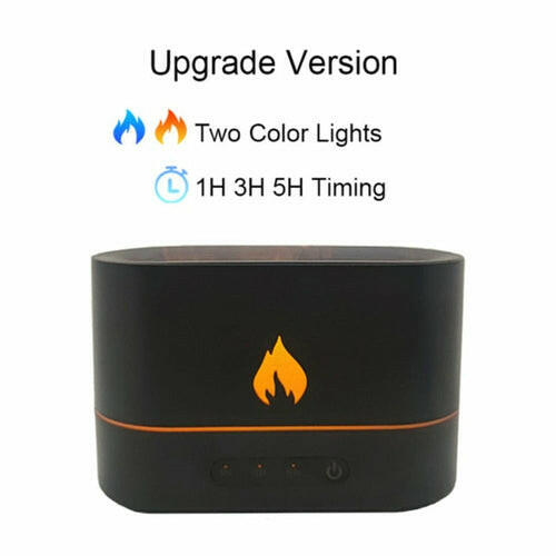 Essential Oil Diffuser With Flaming Effect And Timer.