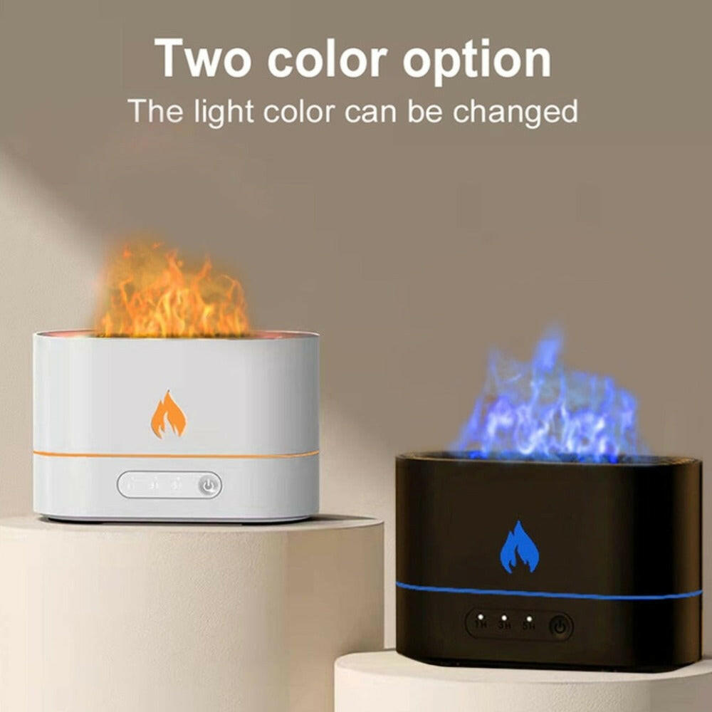 Essential Oil Diffuser With Flaming Effect And Timer.