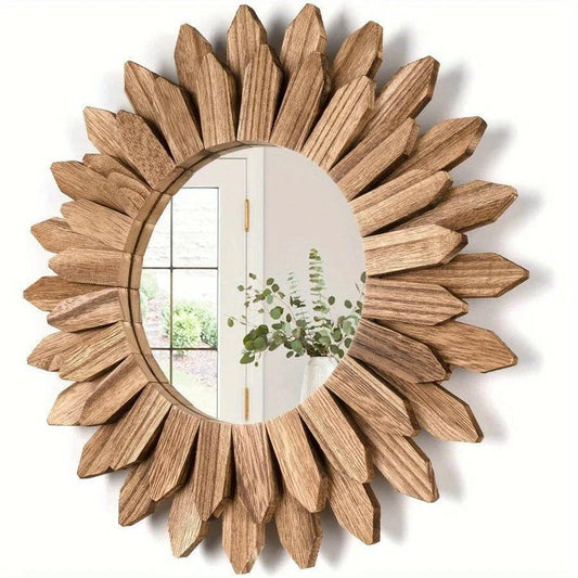 Surya Rustic Wood Mirror.