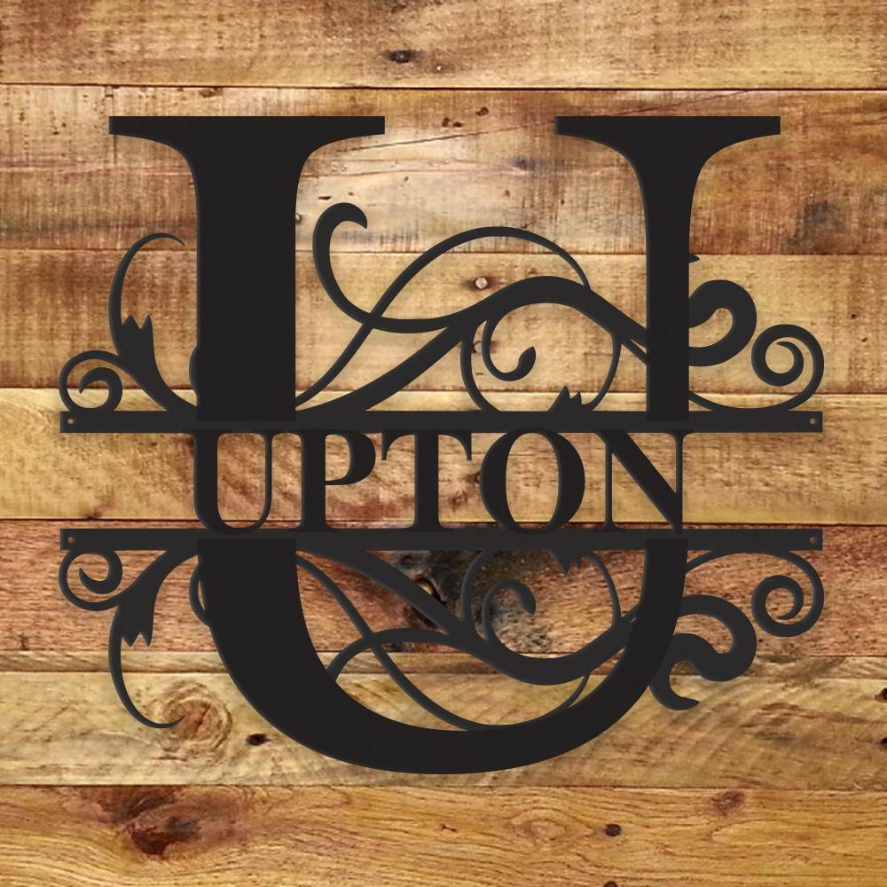 Fancy Monogram - Metal Wall Art/Decor