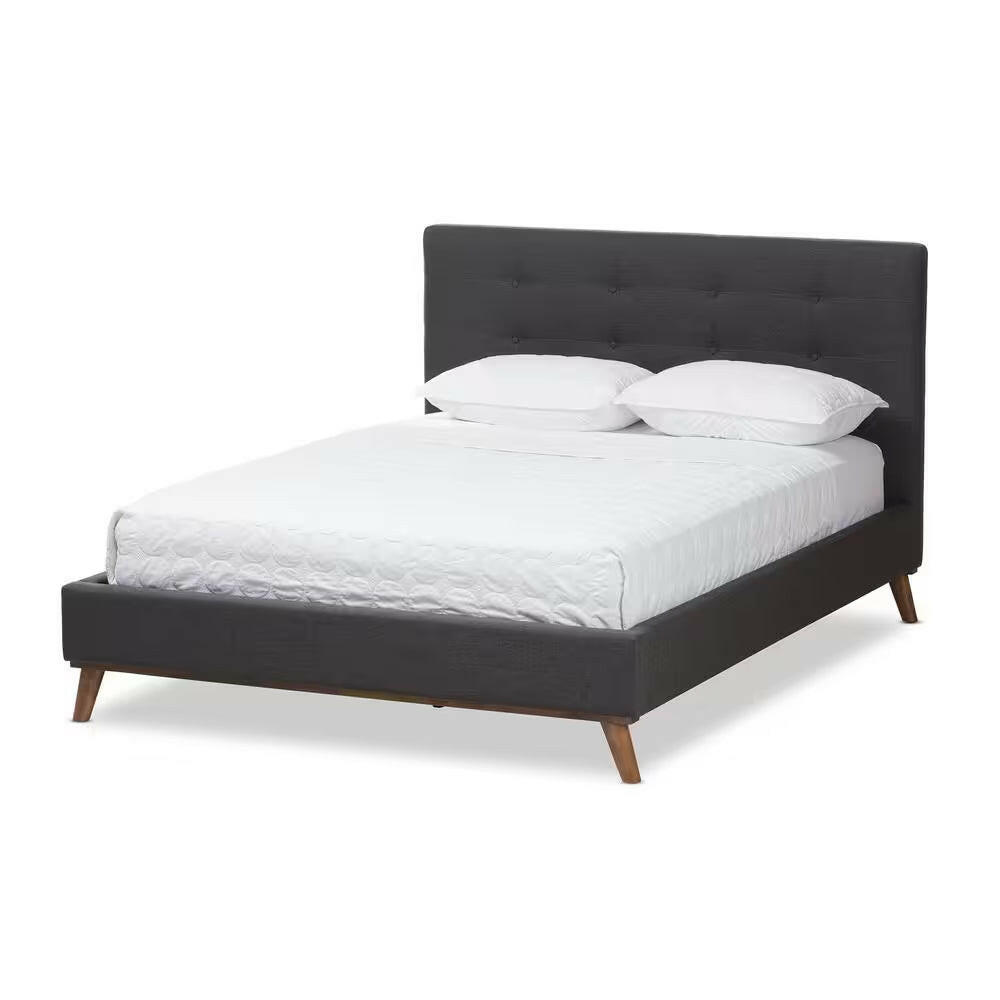 Valencia Dark Gray King Platform Bed.