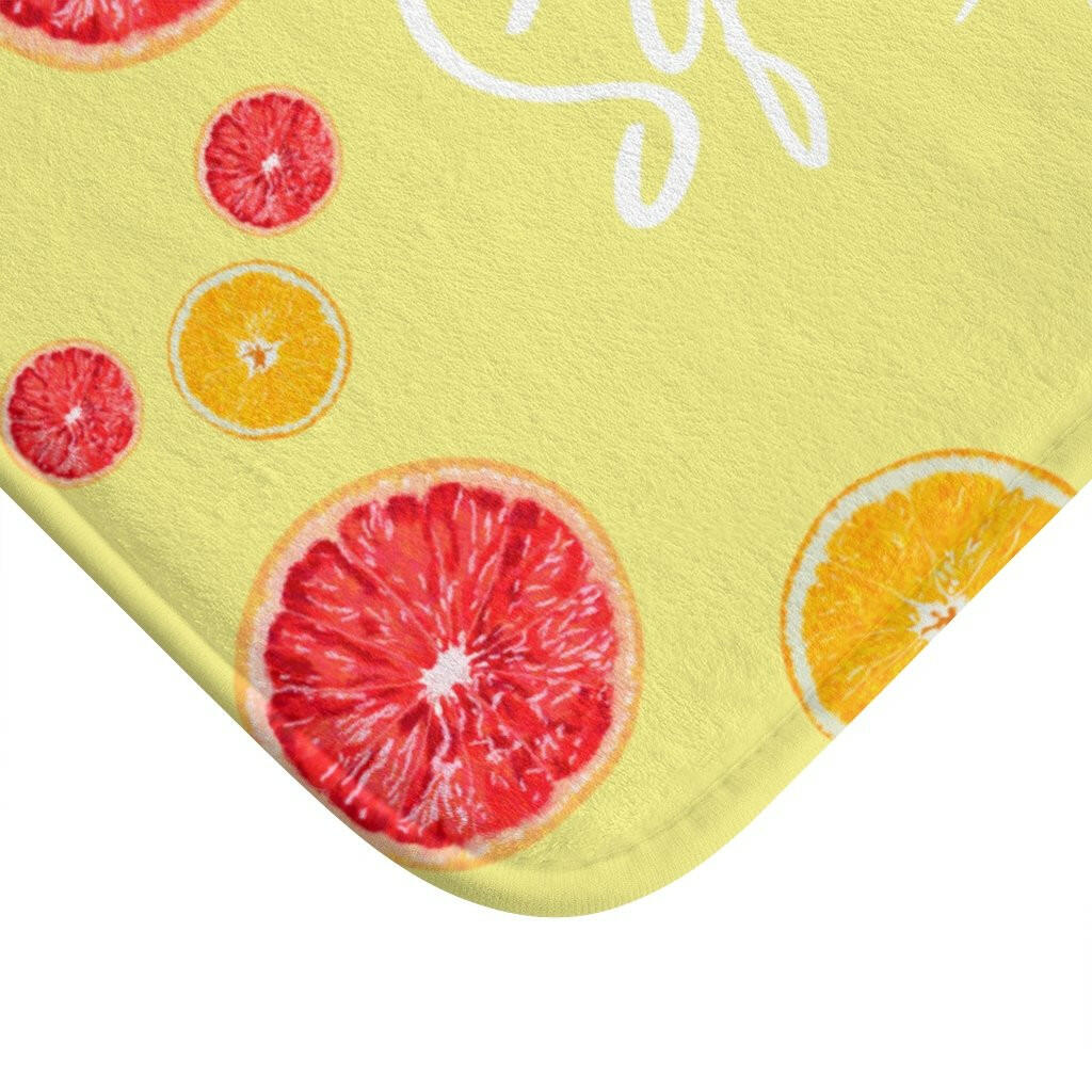 Citrus Squeeze the Day Bath Mat.