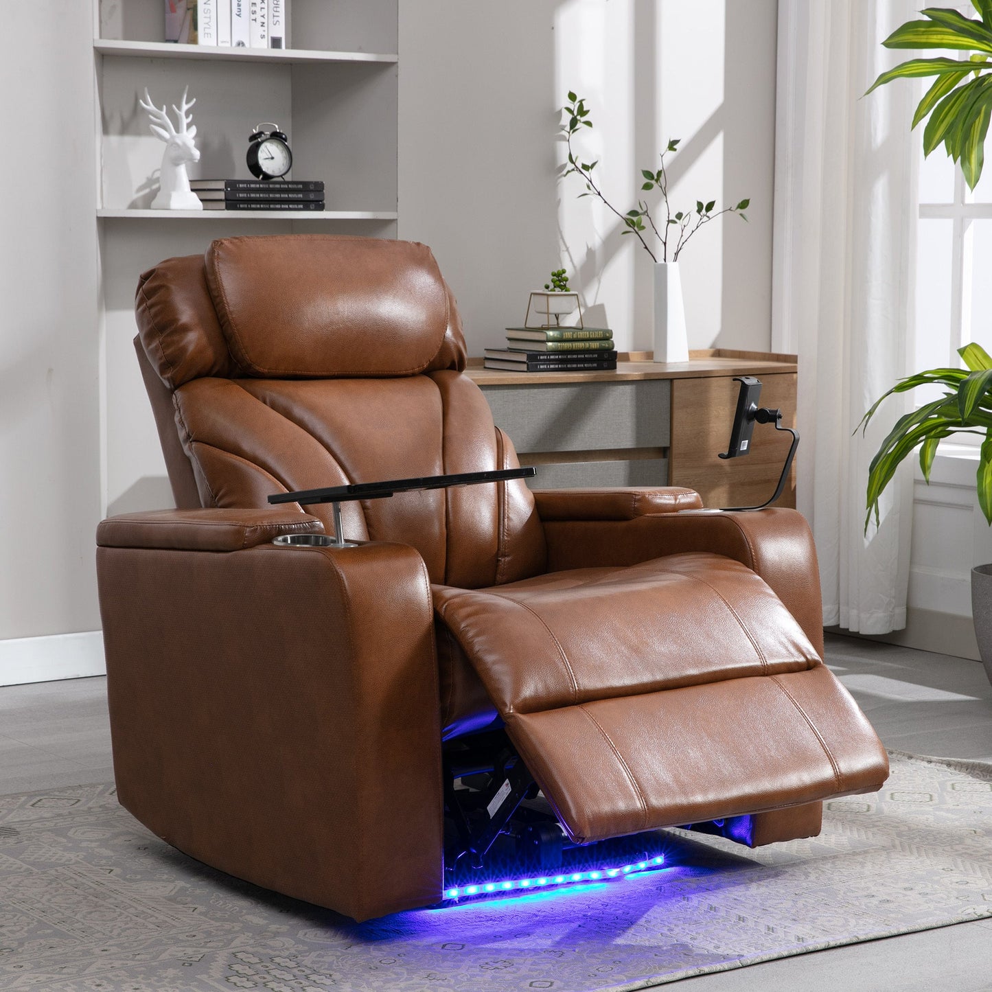 Power Motion Recliner Electric Power Recliner with USB Charging Port,