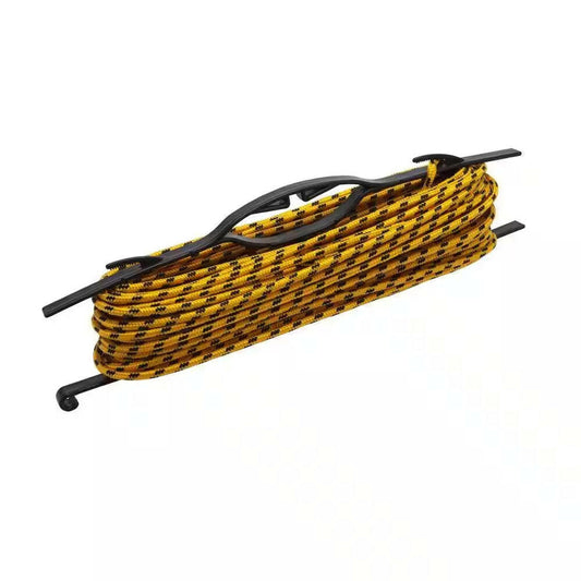 1/4 In. X 100 Ft. Black and Yellow Diamond Braid Polypropylene Rope with Winder.