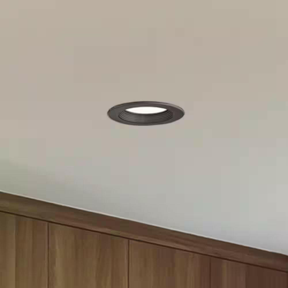 4 In. Bronze Recessed Can Light LED Trim Ring.