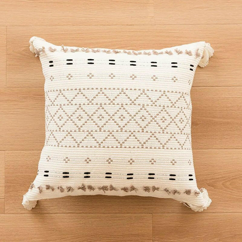 Bohemin Tuffed Geometric Cushion Cover.