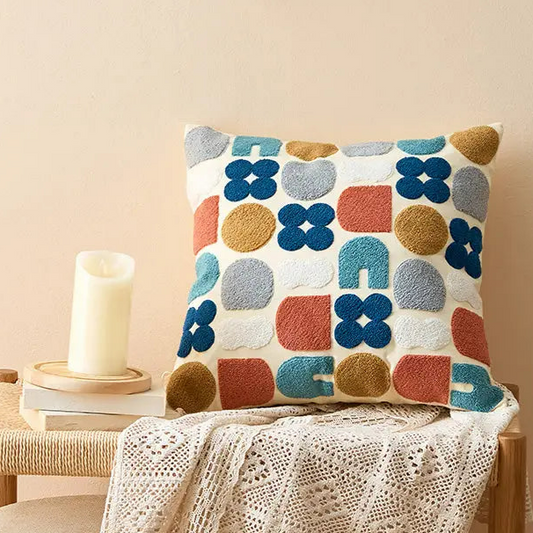 Boho Tufted Throw Pillow Case.