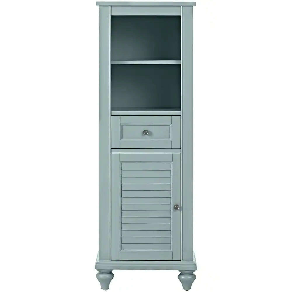 Hamilton 18 In. W X 14 In. D X 52.5 In. H Blue Freestanding Linen Cabinet.