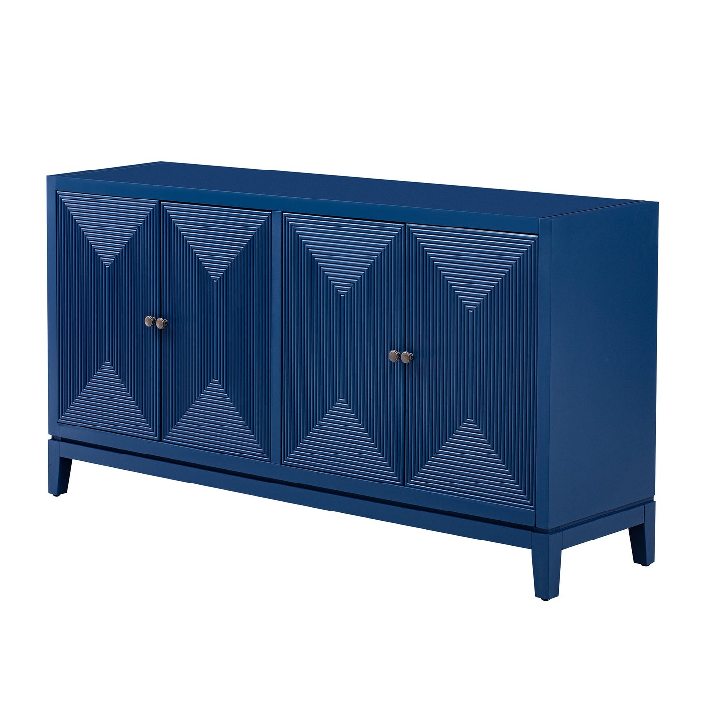 Sleek Storage Cabinet Sideboard Buffet with Vertical Line