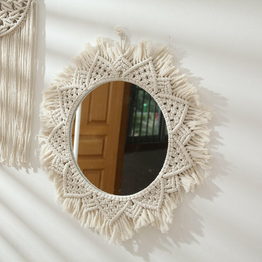 Macrame Wall Mirror Round.