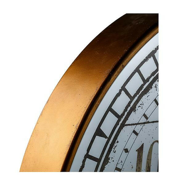 Large Round Mirror Wall Clock With Moving 3D Mechanism.