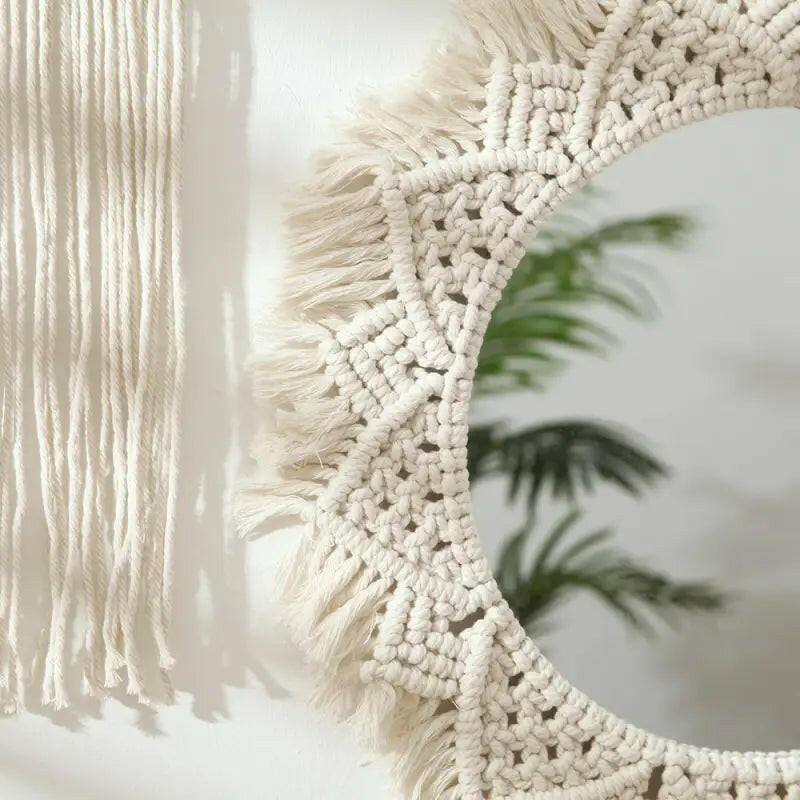 Macrame Wall Mirror Round.