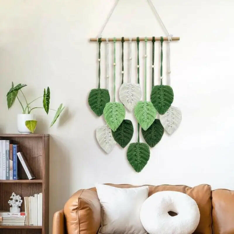 Macrame Leaf Wall Hanging.