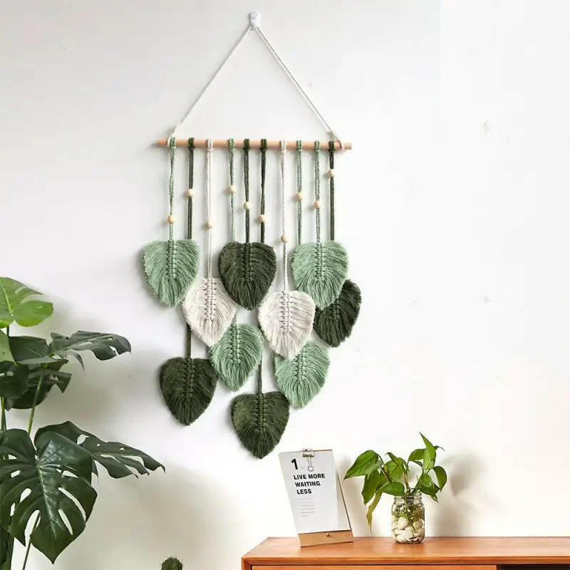 Macrame Leaf Wall Hanging.