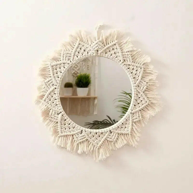 Macrame Wall Mirror Round.