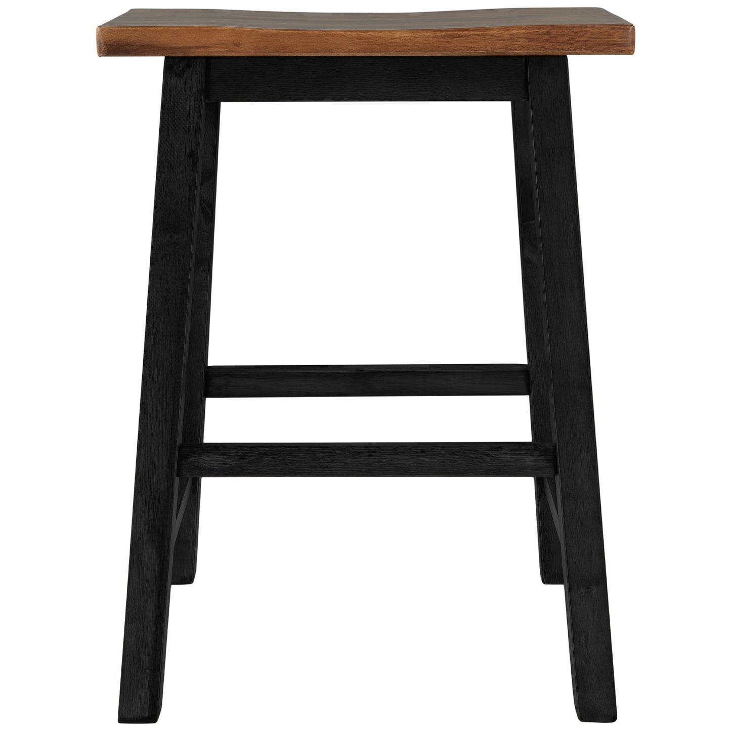 Farmhouse Rustic 2-piece Counter Height Wood Kitchen Dining Stools for