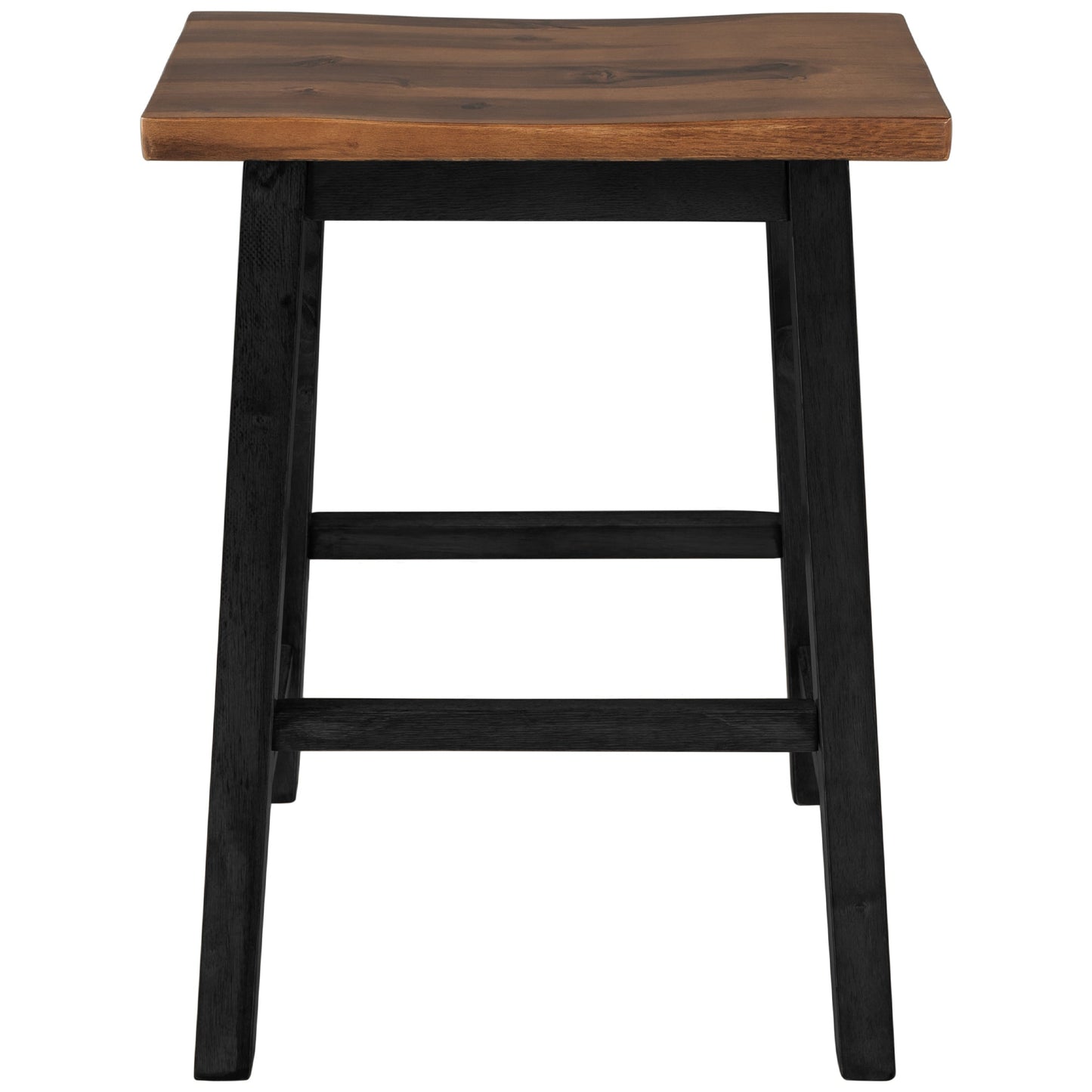 Farmhouse Rustic 2-piece Counter Height Wood Kitchen Dining Stools for