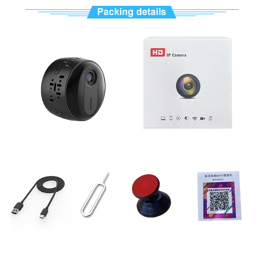 2MP 1080P HD Wifi Camera Smart Home Security Mini Camcorder.