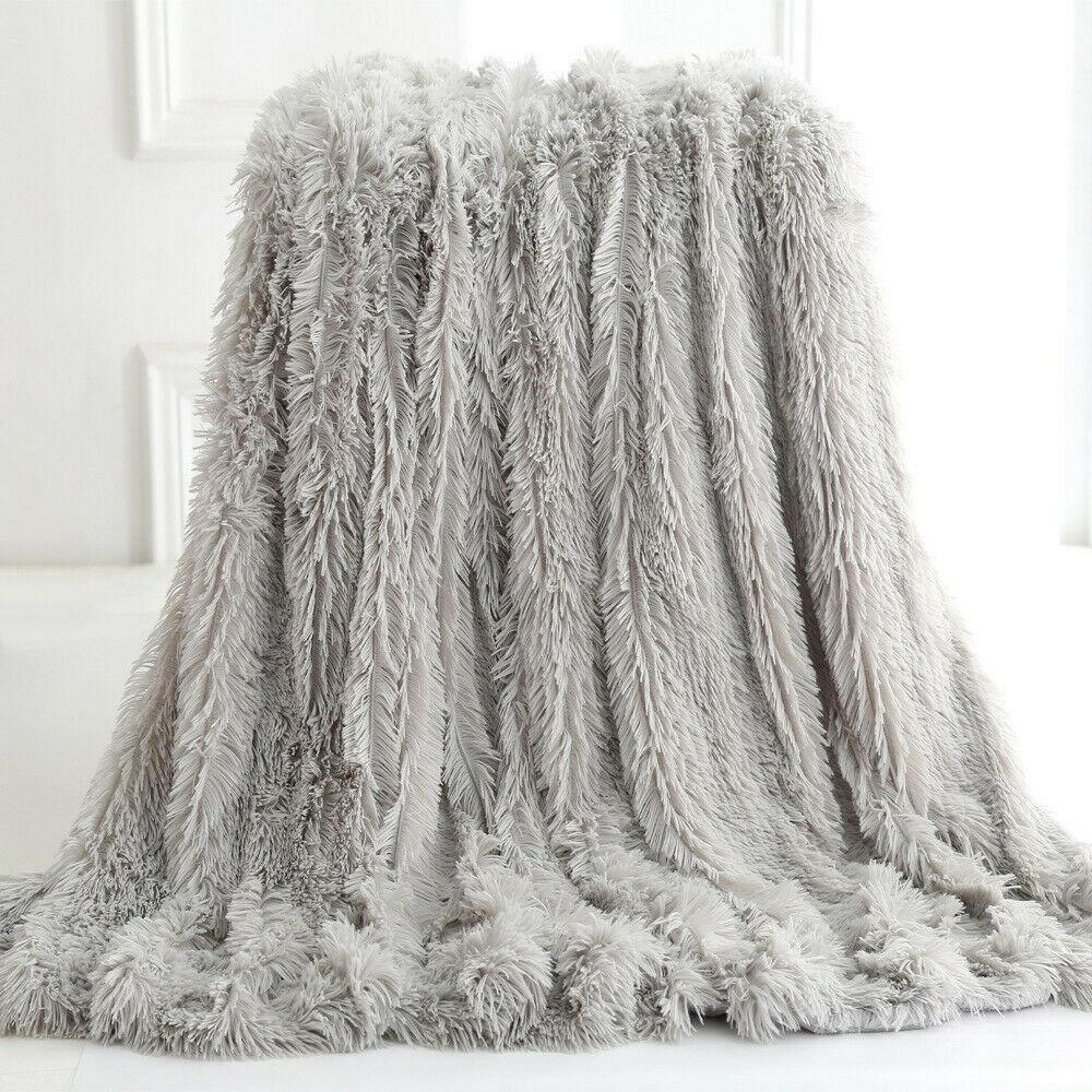 Ultra Soft Faux Fur Throw Blanket.