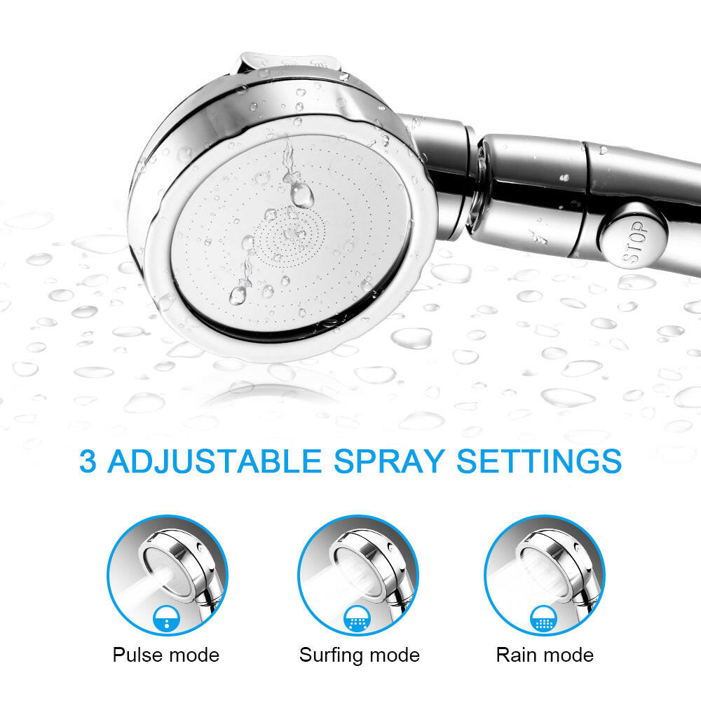 Adjustable Water Saving Shower Head Three Mode.